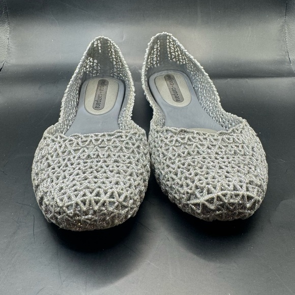 EUC- Melissa+Campana Silver Glitter Flats - Picture 3 of 8
